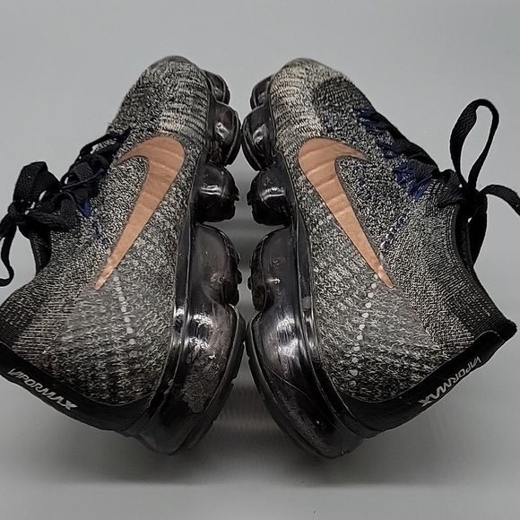 Nike Air Vapormax Flyknit Explorer Grey Black Rose Gold Size 10 Rare - Picture 6 of 11